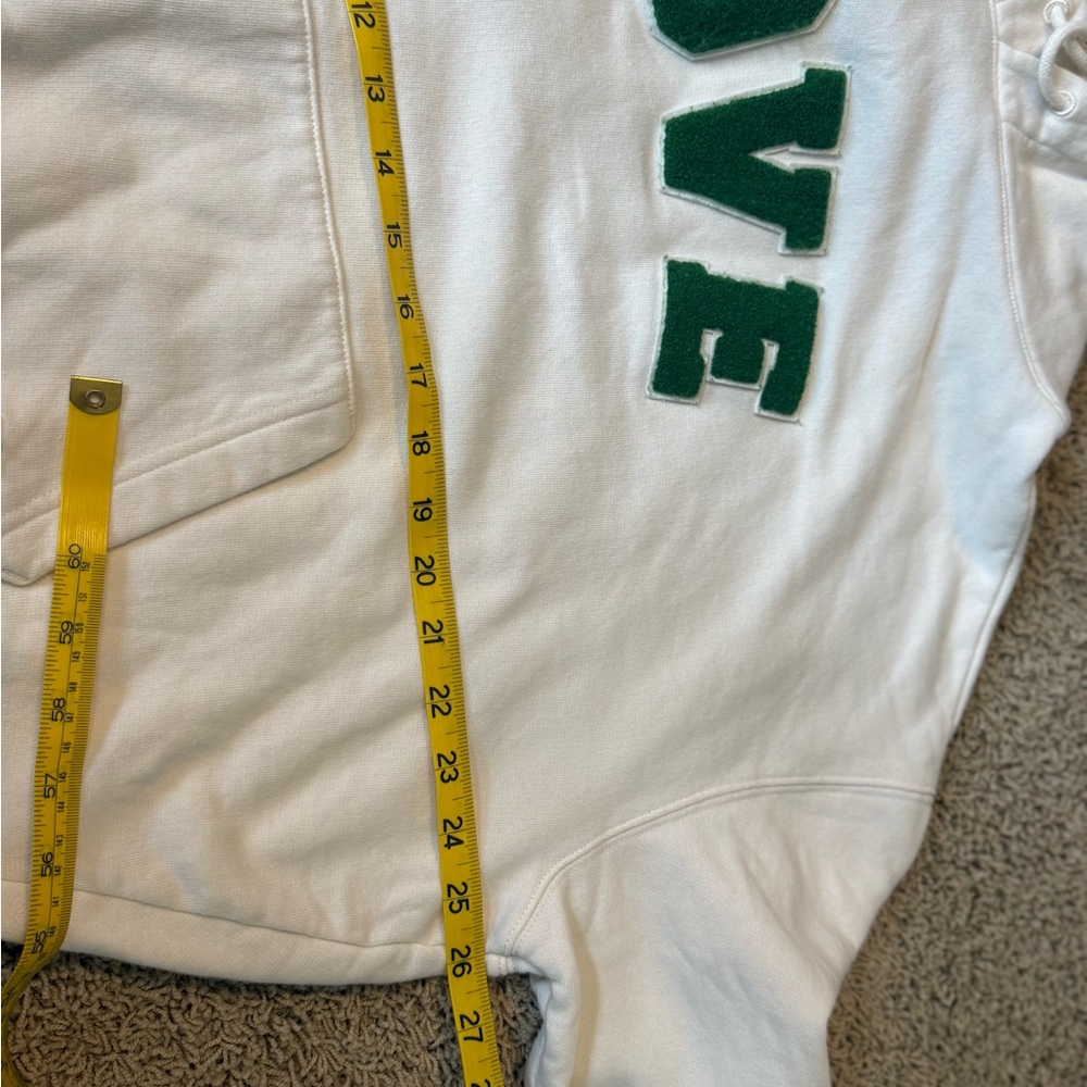 Tory Sport Cream Hoodie with Green Lettering - Picture 9 of 9